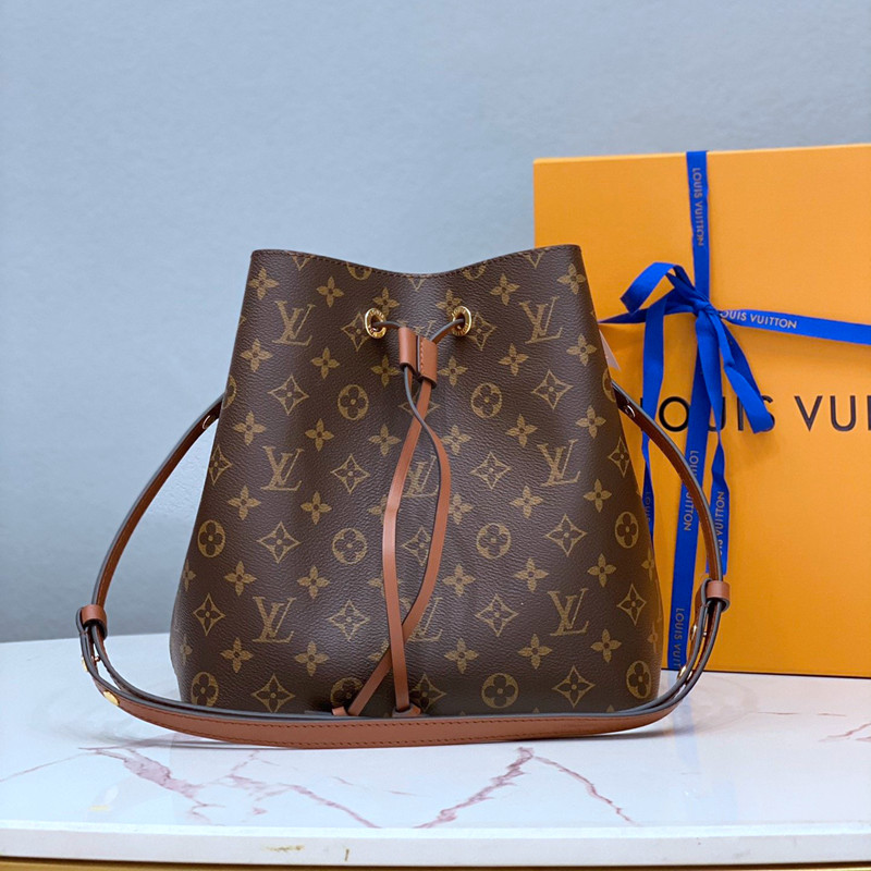 쇼플렉스,루이비통 Louis Vuitton 네오노에 모노그램 버킷백 숄더백 브라운 M44887